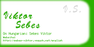 viktor sebes business card